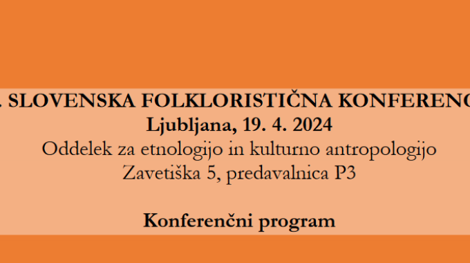 3. slovenska folkloristična konferenca
